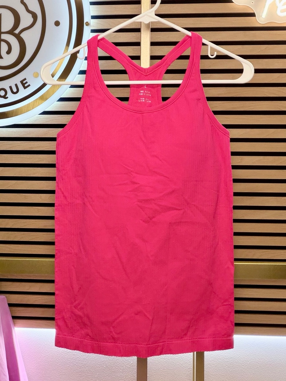 Hot Pink Racerback Tank Top - Women's Slim Fit